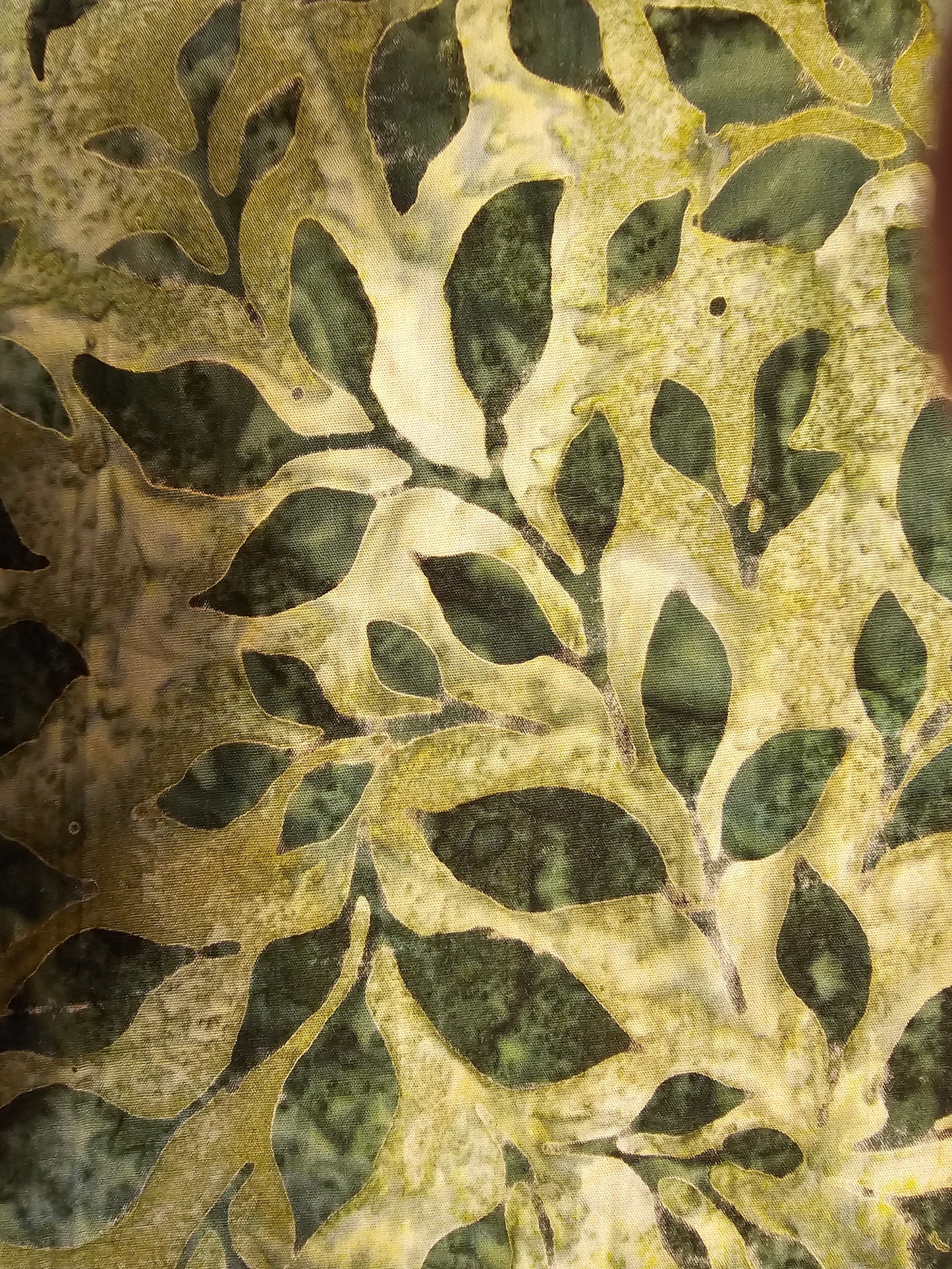 Summer Flowers Green Fabric