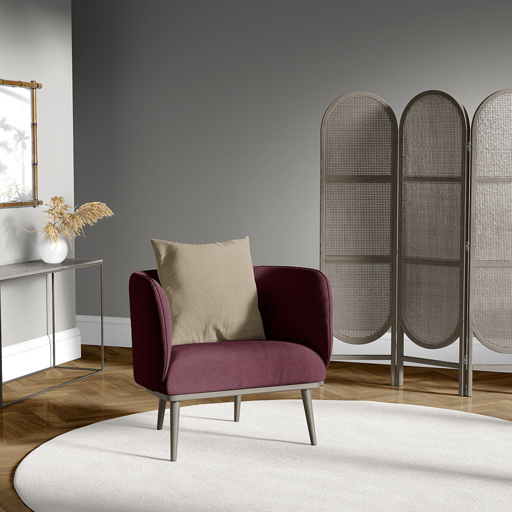Melanie Burgundy Fabric lifestyle