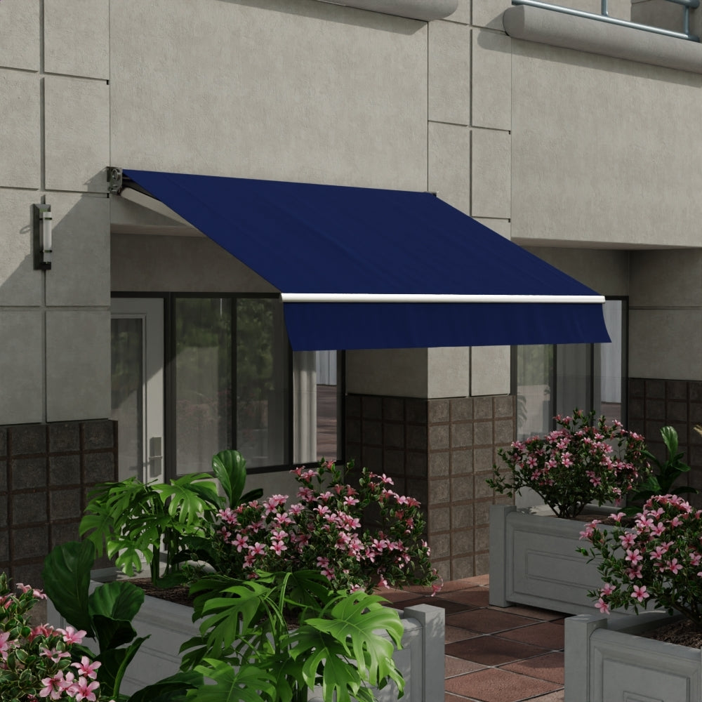 Sunbrella 60 Solid Standard Mediterranean Blue Fabric lifestyle