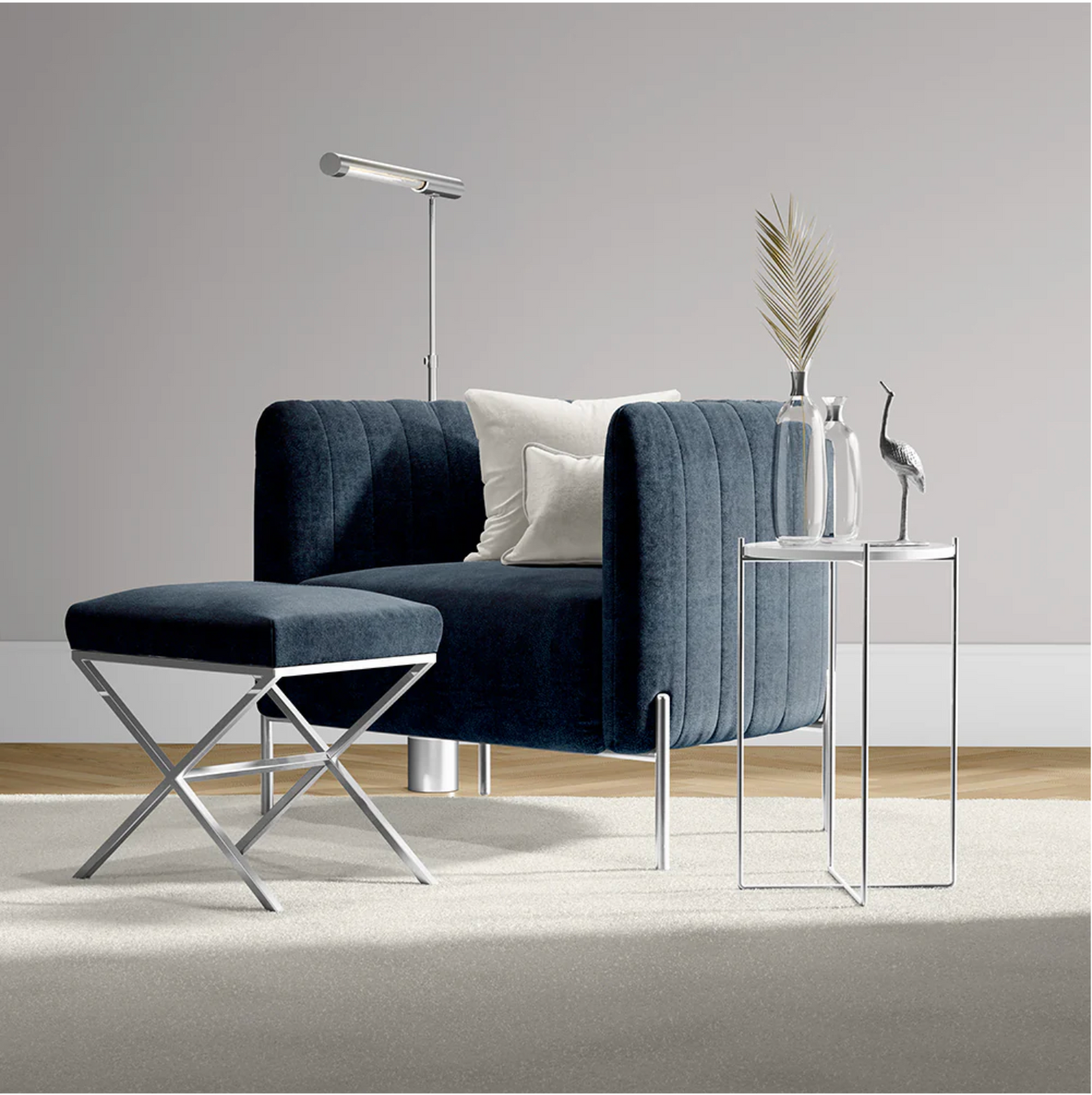 Staccato Navy Fabric