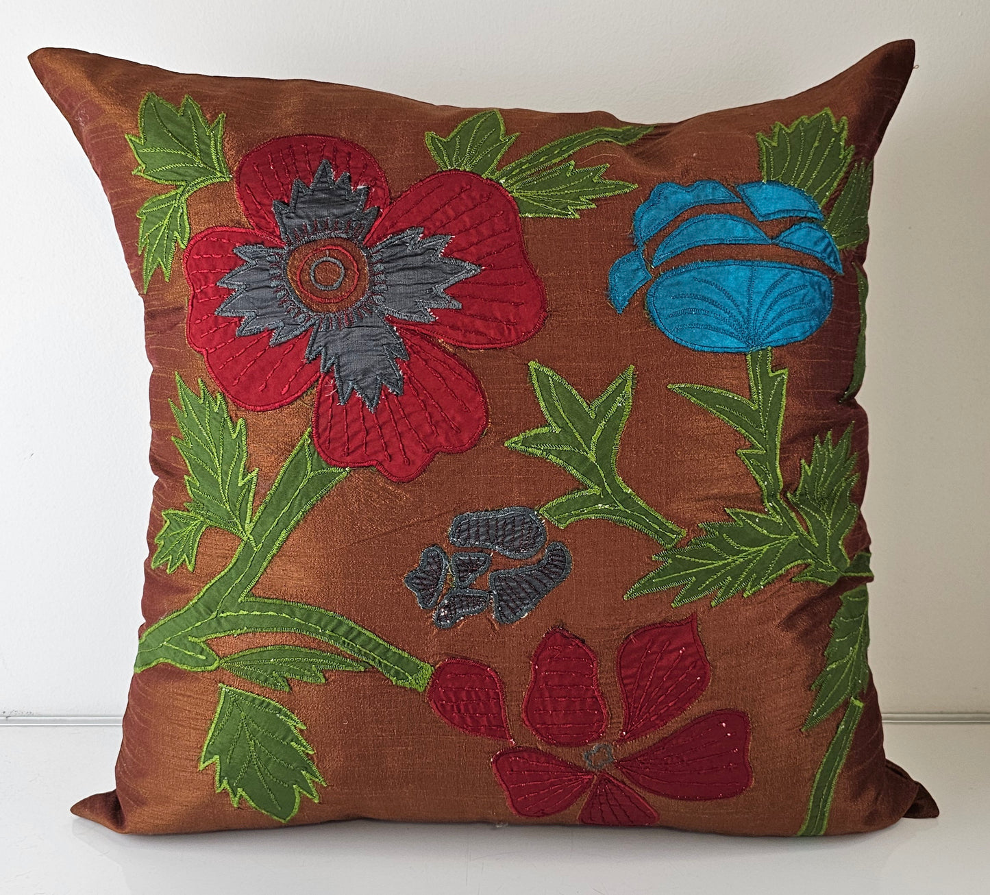 Brenda Faux Linen Dark Brown Throw Pillow Cover 20x20"