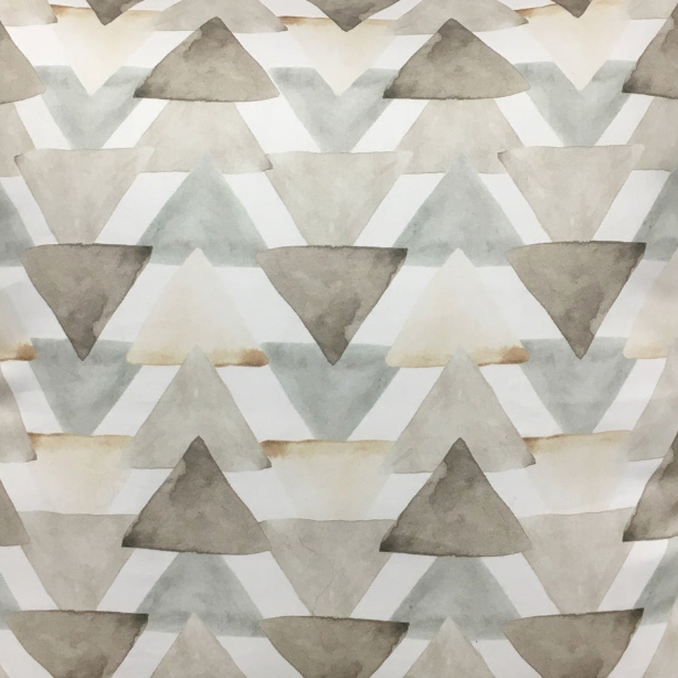 Watercolour Triangle Neutral Fabric