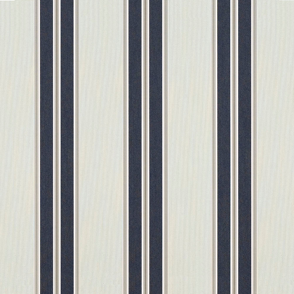 Sunbrella 46 Stripes Premium Navy/Taupe Fancy Fabric