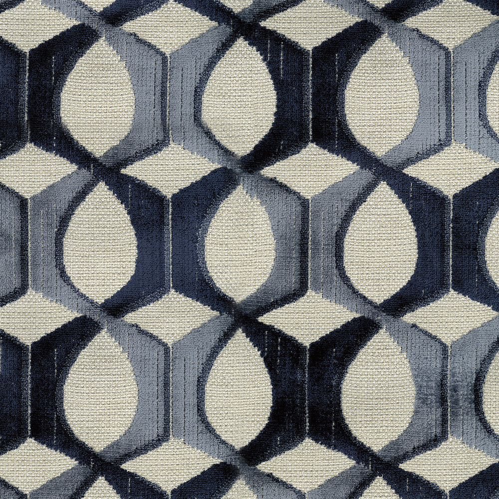 Mural Indigo Fabric