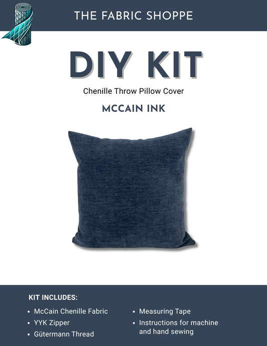 DIY Throw Pillow Cover Kit - McCain Ink Chenille Fabric