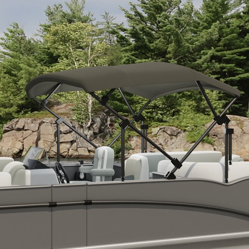 Sunbrella SeaMark 60 Charcoal Grey Fabric lifestyle