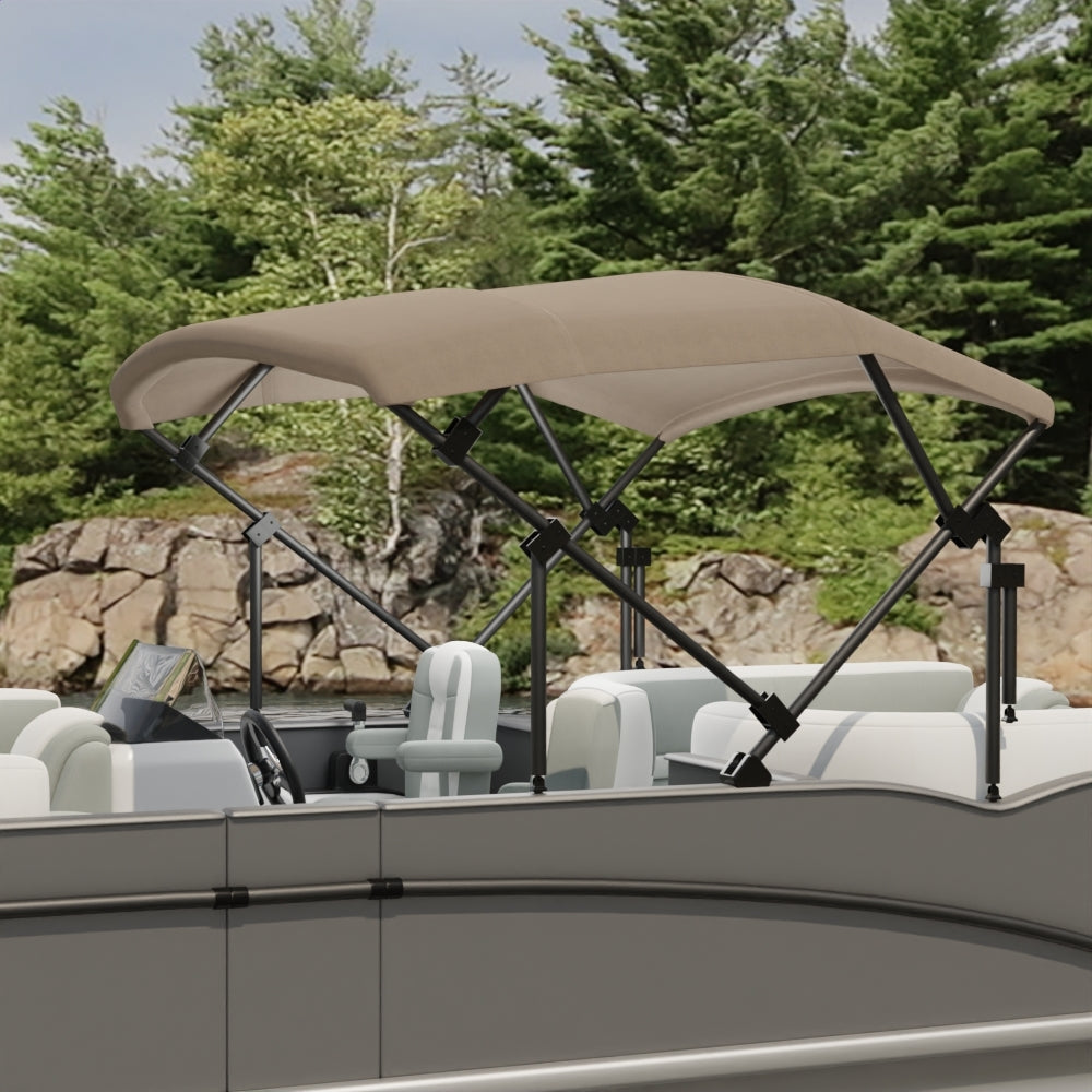 Sunbrella SeaMark 60 Toast Tweed Fabric lifestyle