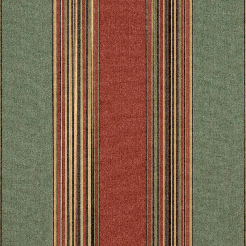 Sunbrella 46 Stripes Premium Henna/Fern Vintage Fabric