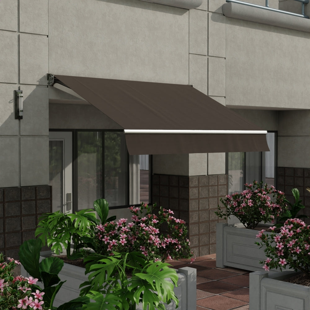 Sunbrella 60 Solid Standard Taupe Fabric lifestyle