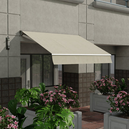Sunbrella 60 Solid Standard Parchment Fabric lifestyle