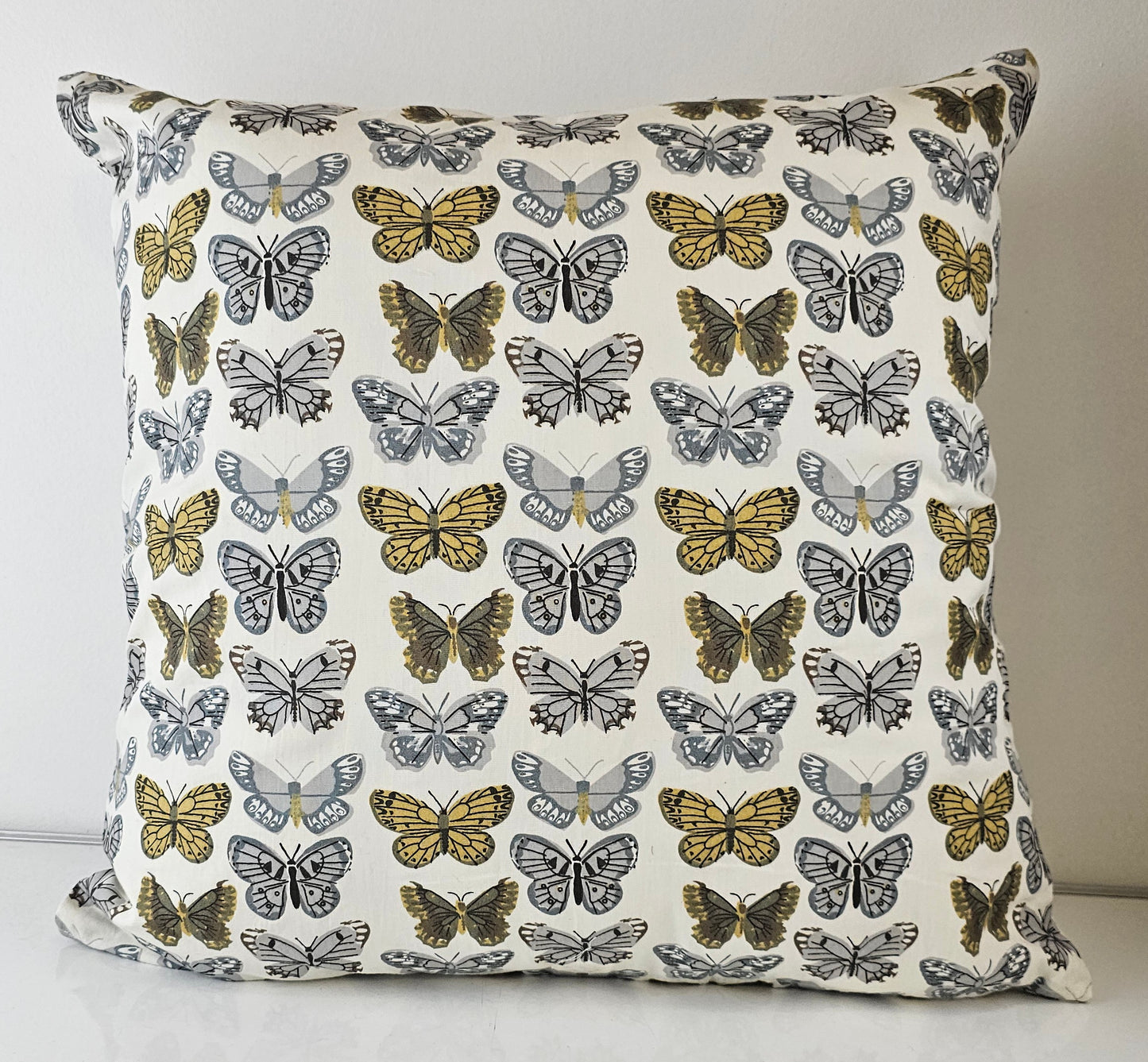 Butterflies Cotton Throw Pillow Cover 20 X 20"