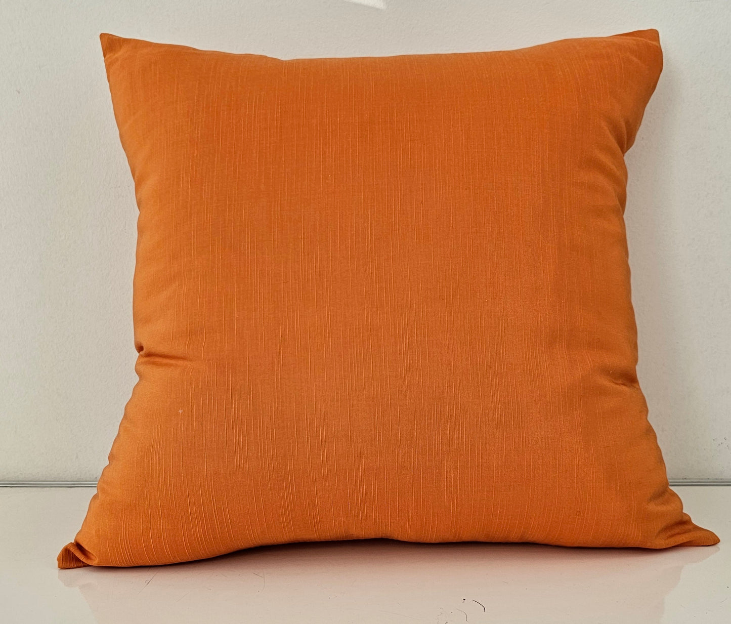 Orange Sorbet Faux Silk Throw Pillow Cover 17x17"