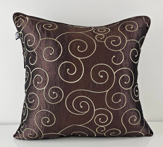 Florence Chocolate Pillow Cover 18x18"