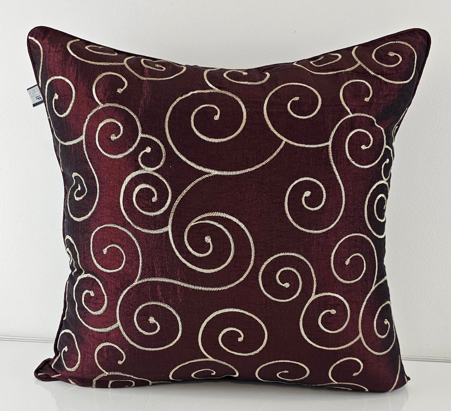 Florence Burgundy Pillow Cover 18x18"