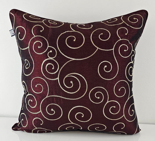 Florence Burgundy Pillow Cover 18x18"