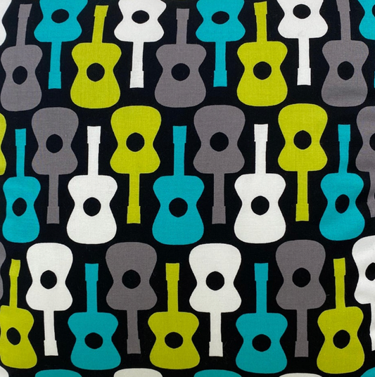 Guitar Lagoon Fabric